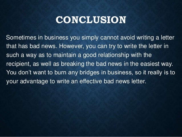 bad news letter indirect approach example how to deliver bad news in writing
